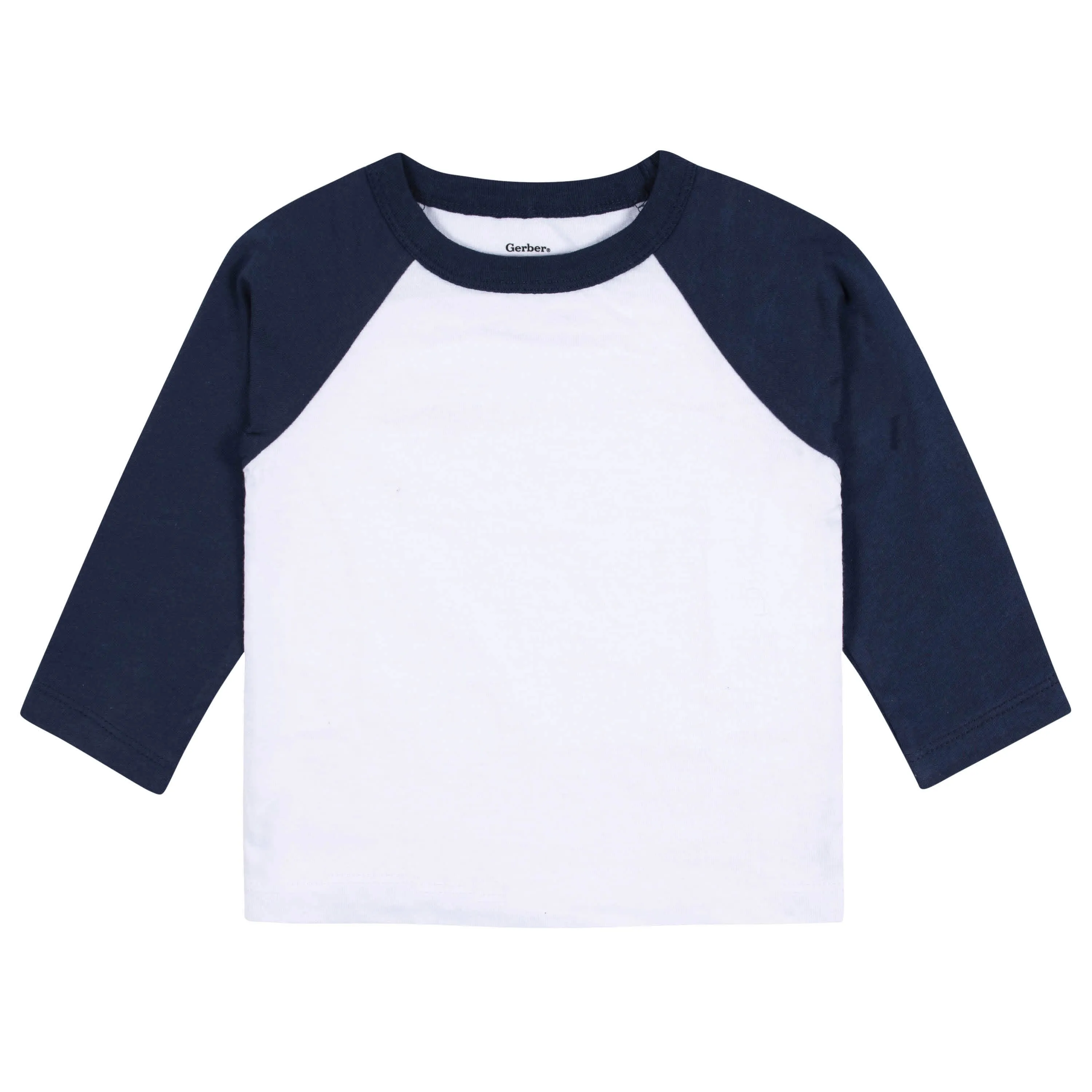 3-Pack Baby & Toddler Boys Royal Blues Long Sleeve Baseball Tees