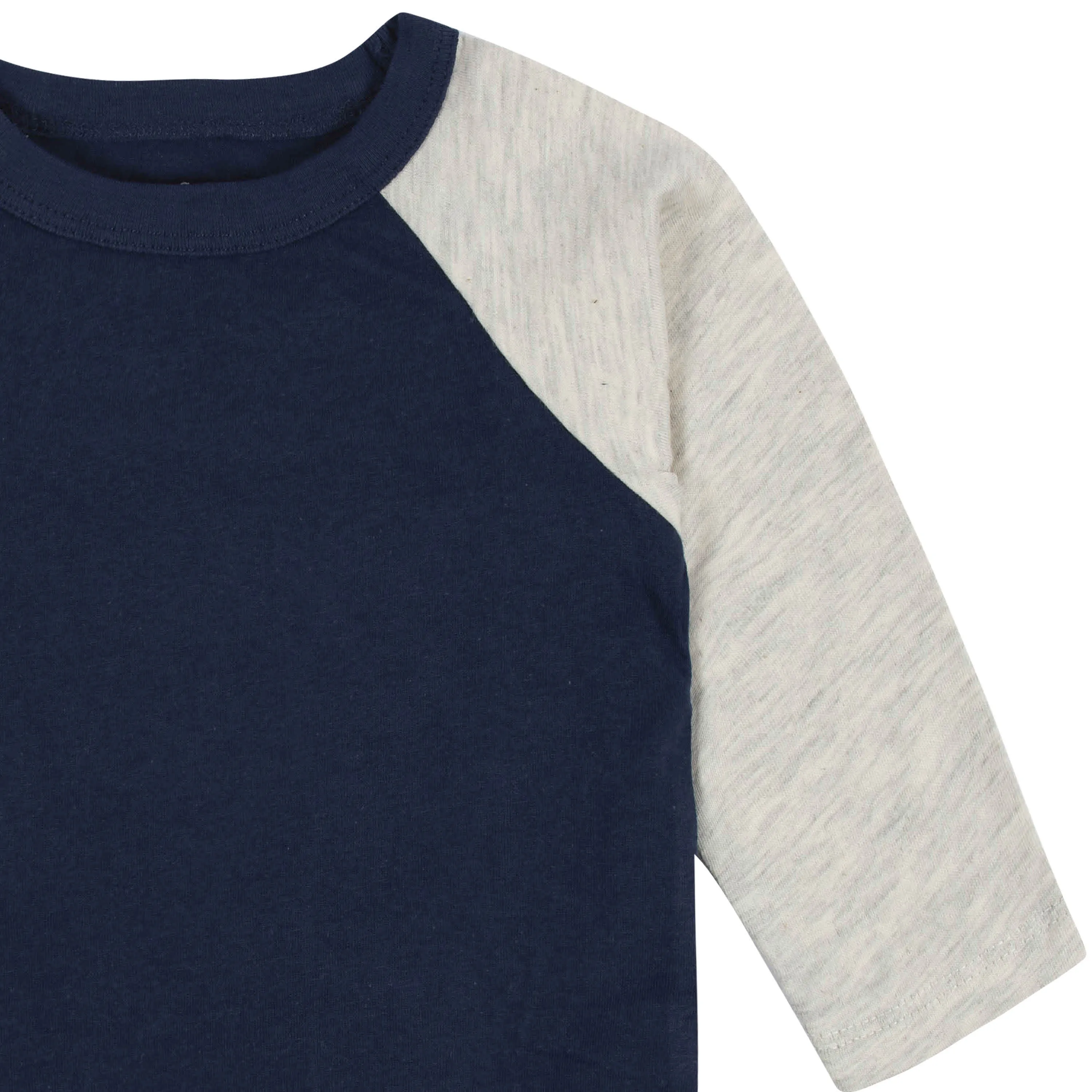 3-Pack Baby & Toddler Boys Royal Blues Long Sleeve Baseball Tees