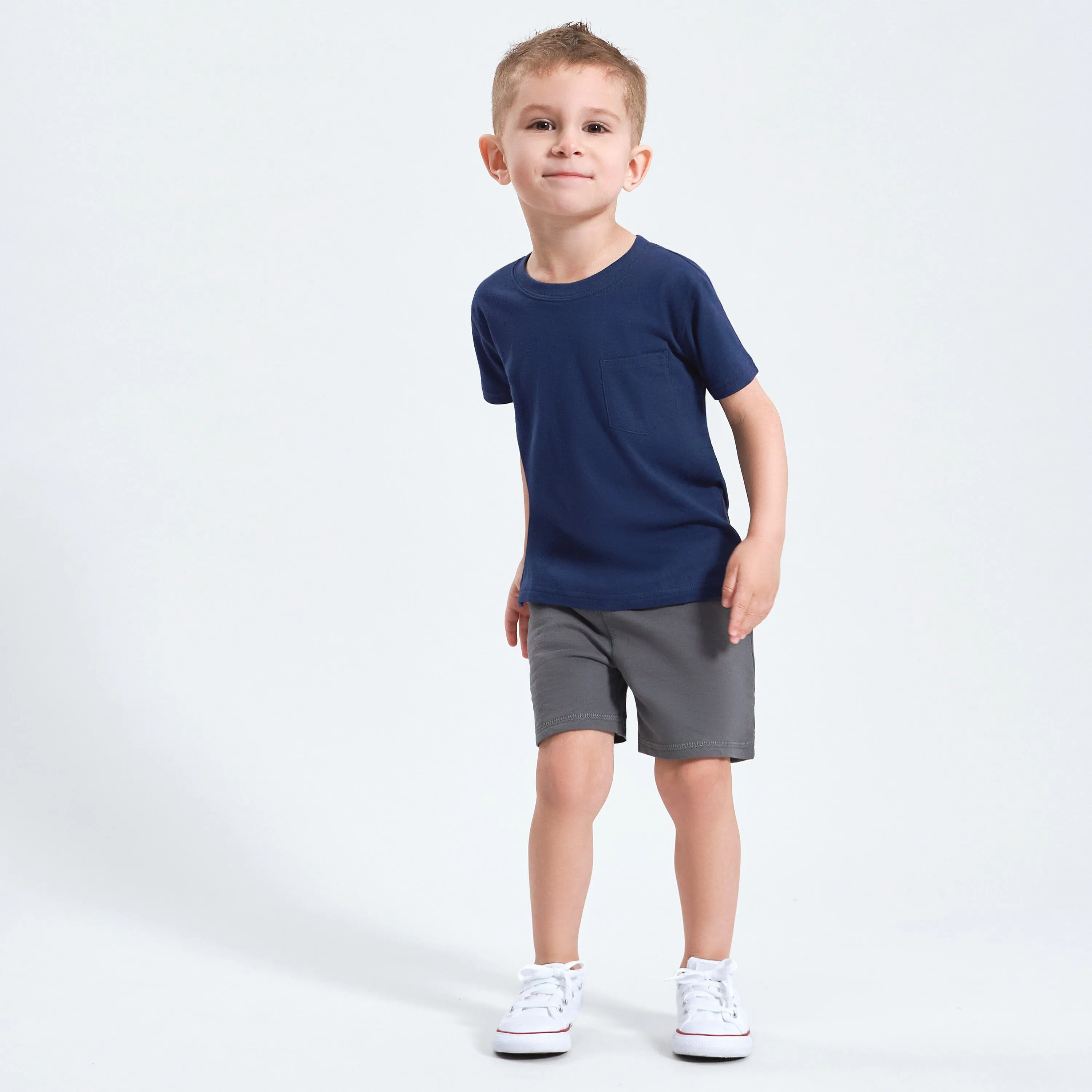 3-Pack Baby & Toddler Boys Royal Blues Short Sleeve Pocket Tees