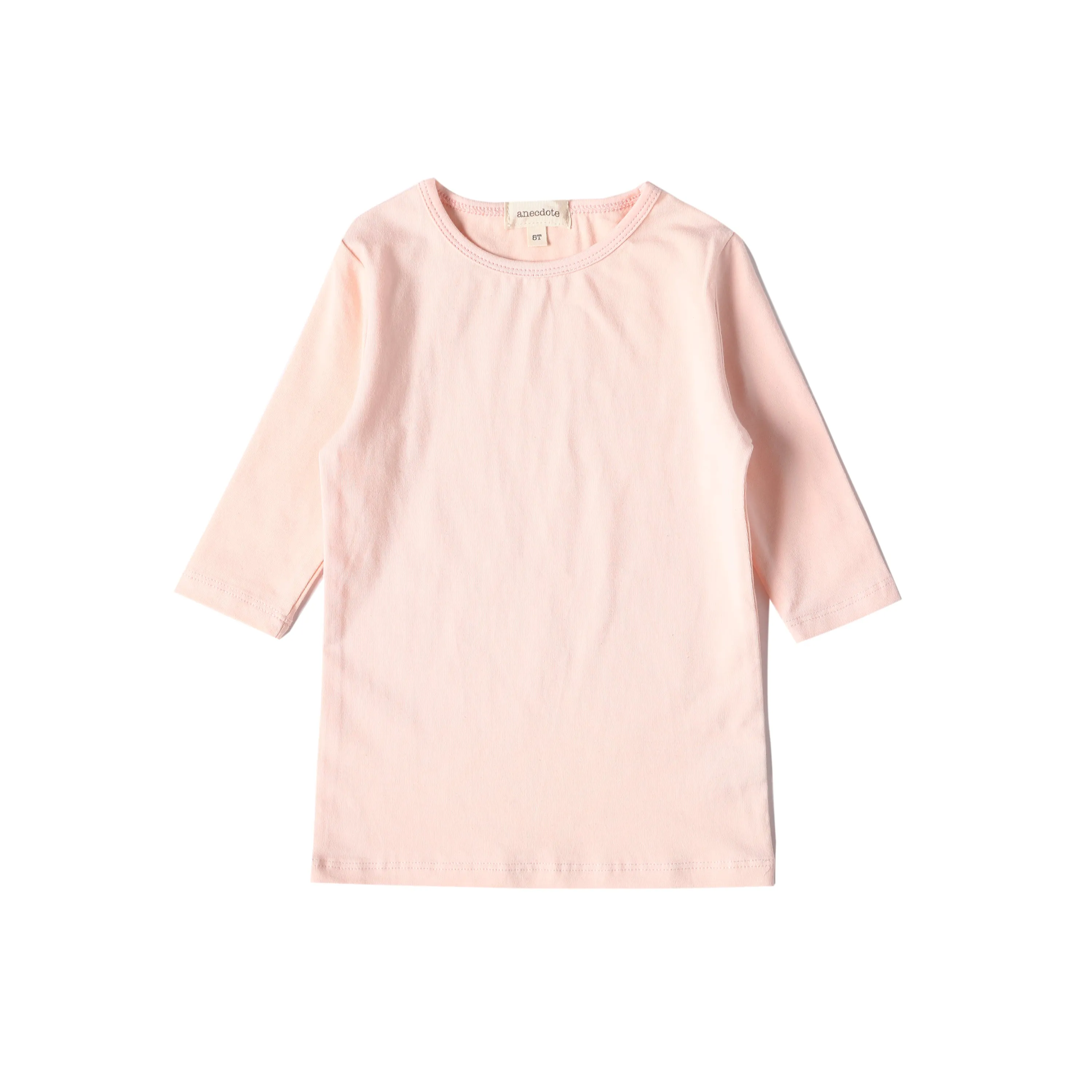 Anecdote Pink Basic Solid Tee/ Shell - Three Quarter Sleeve (TR2463)