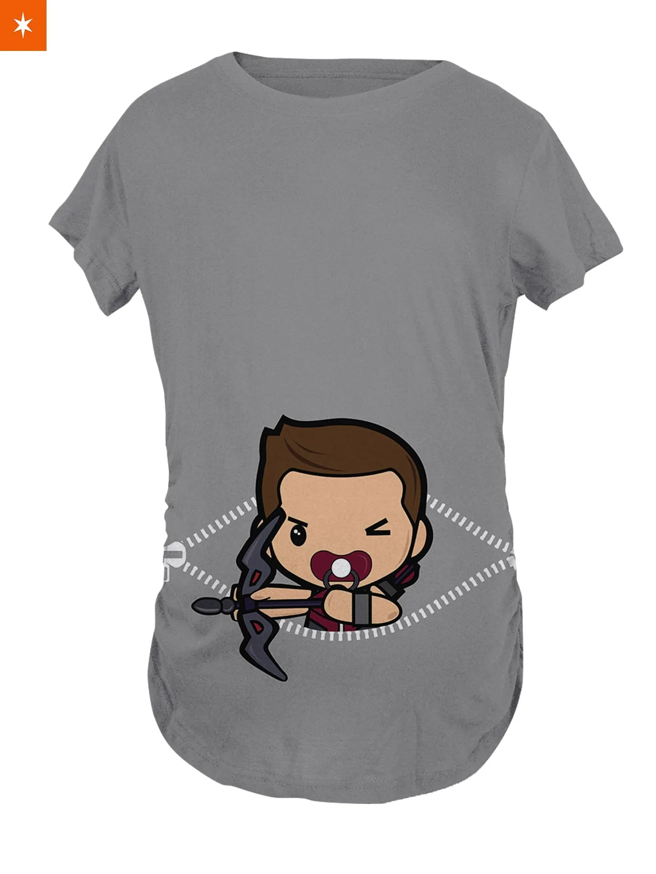 Baby Hawkeye Peeking Maternity T-Shirt