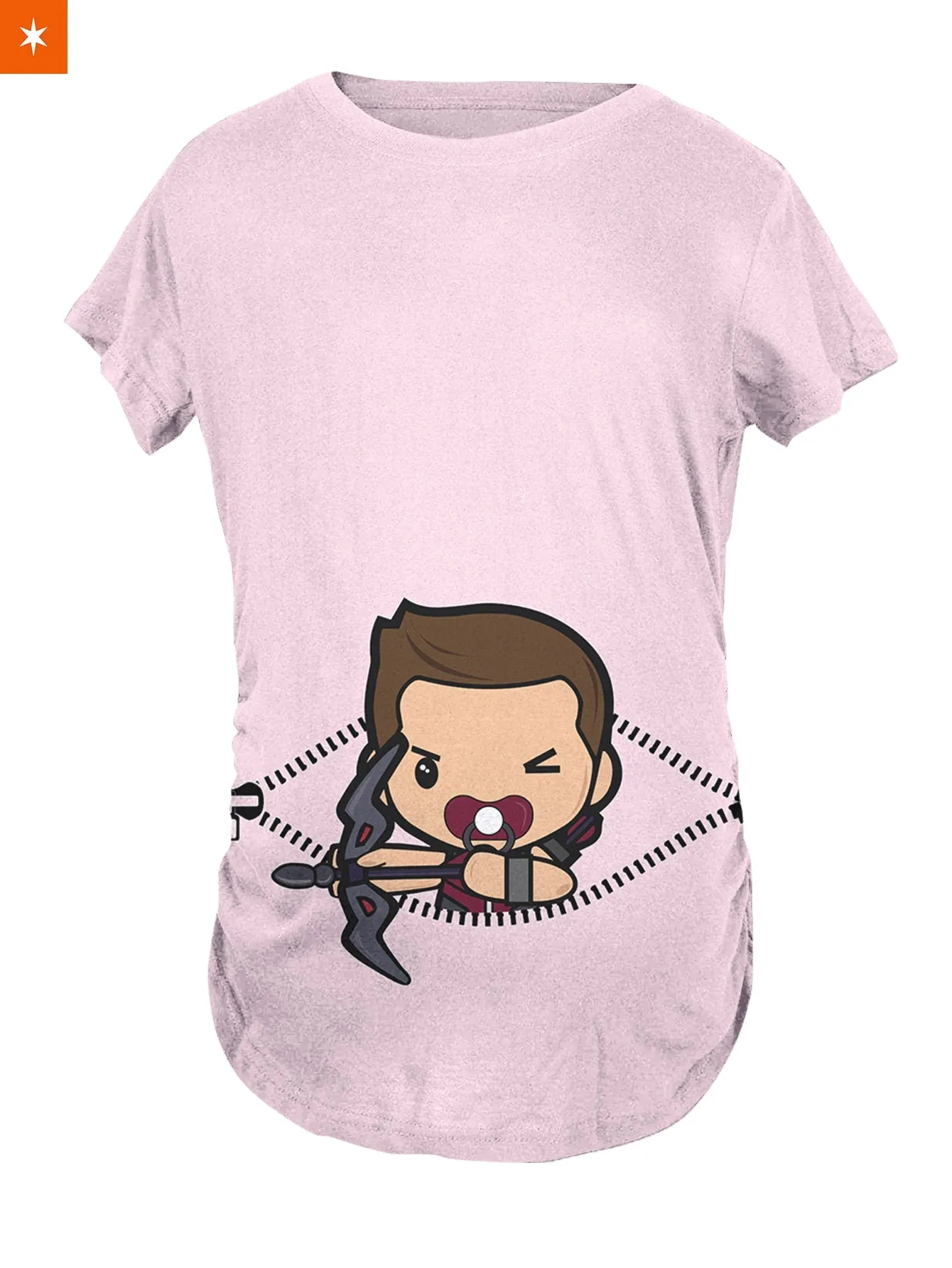 Baby Hawkeye Peeking Maternity T-Shirt