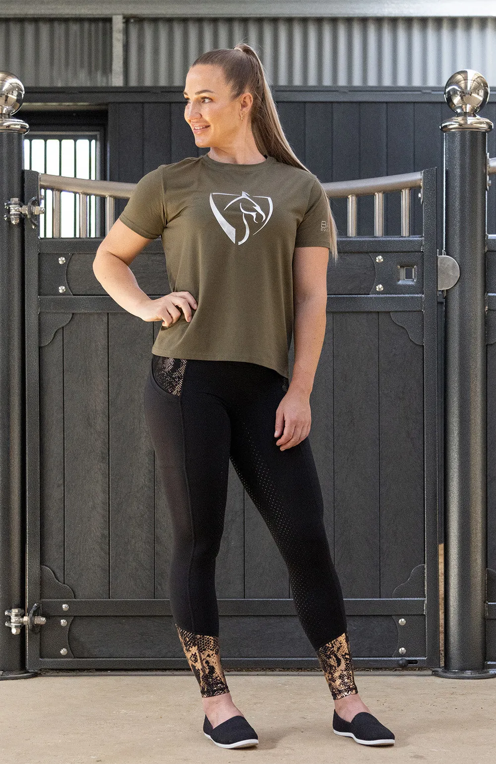 BARE Silver Logo T-Shirt - Military