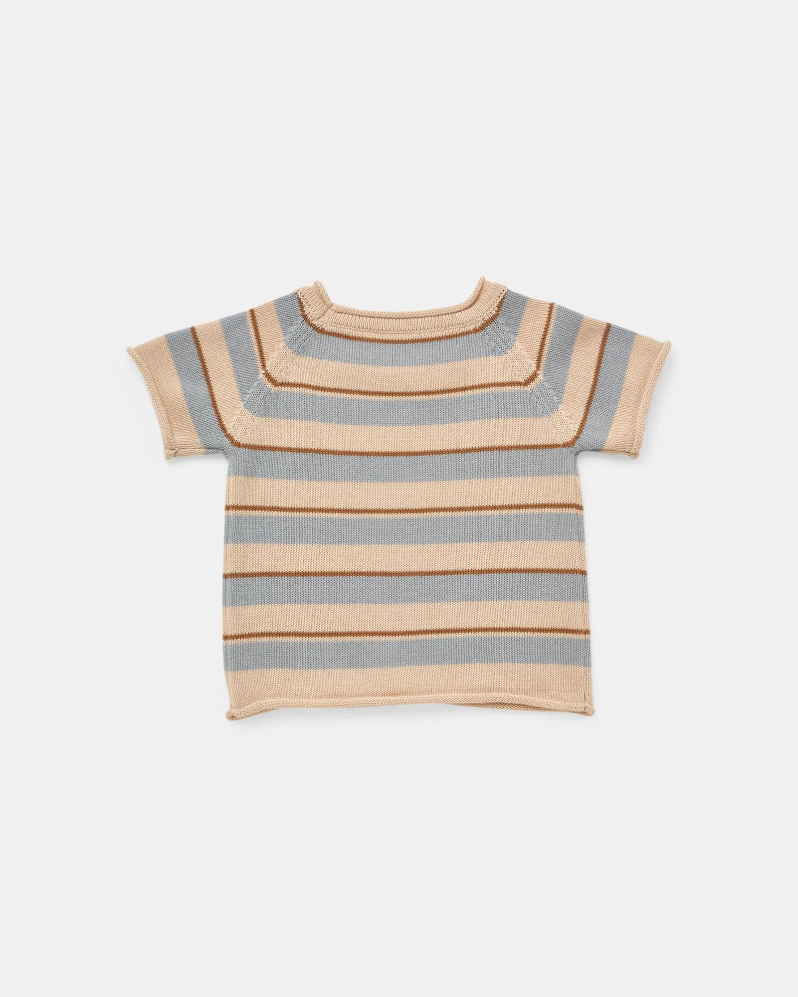 Beau Knit Tshirt - Biscuit Stripe