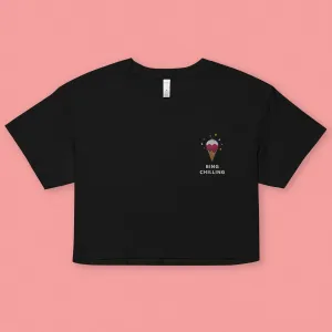 Bing Chilling Embroidered Crop T-Shirt