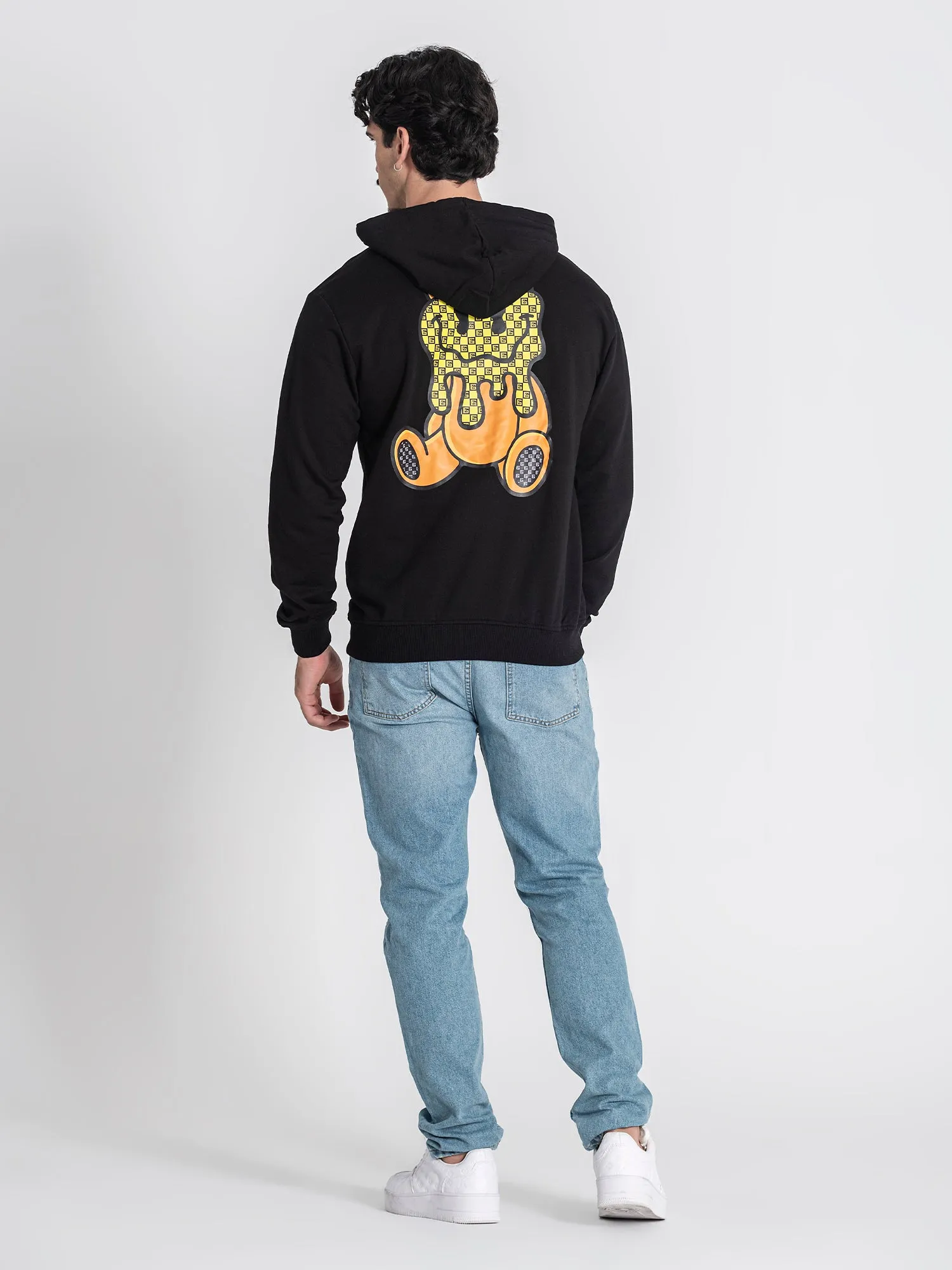 Black Melting Bear Hoodie