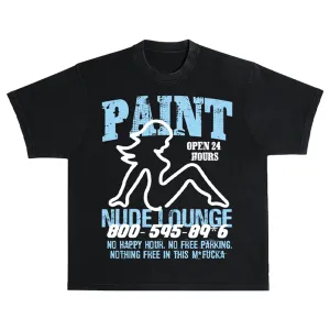 Black/Sky Paint Nude Lounge Tee