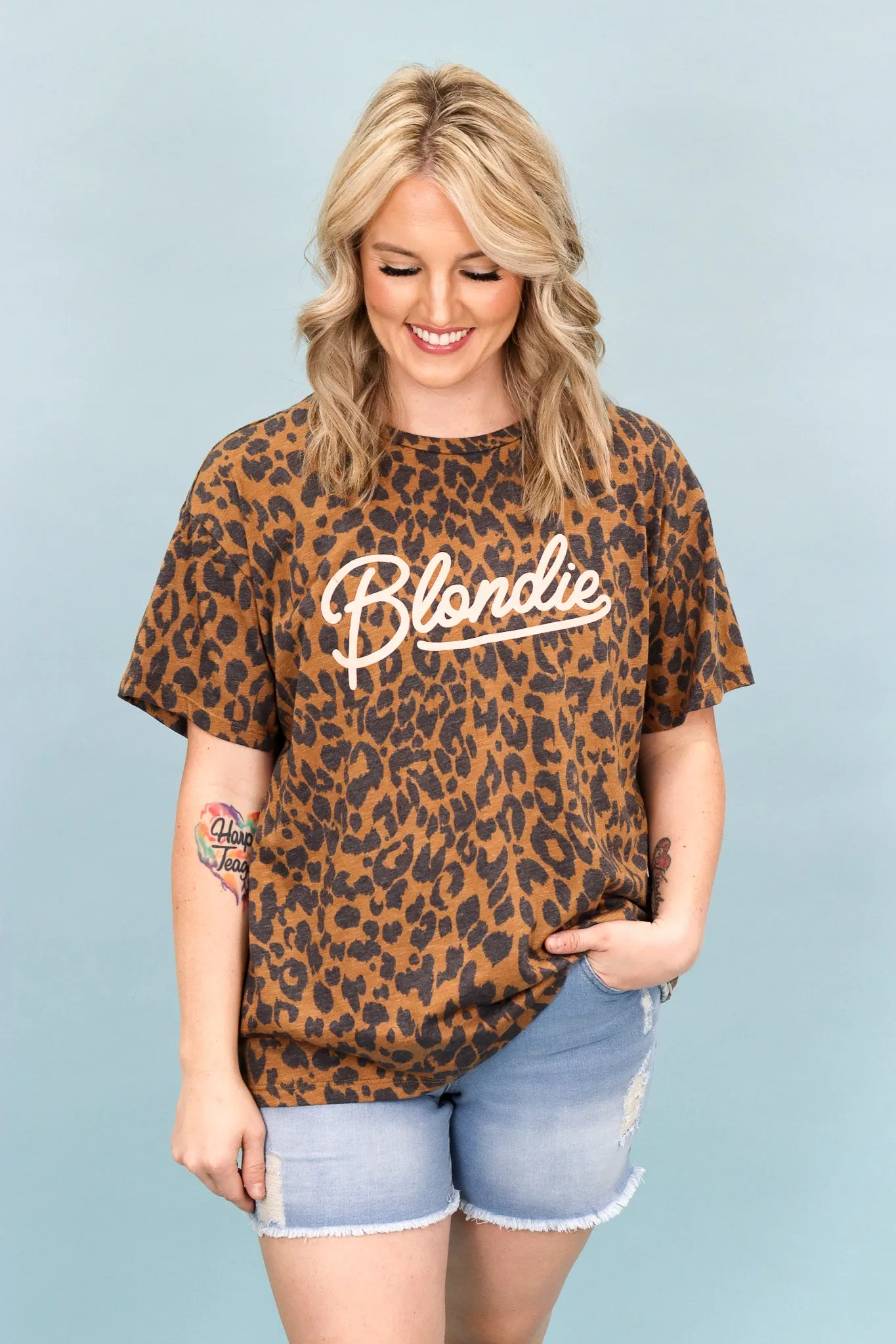 Blondie Graphic Leopard Tee