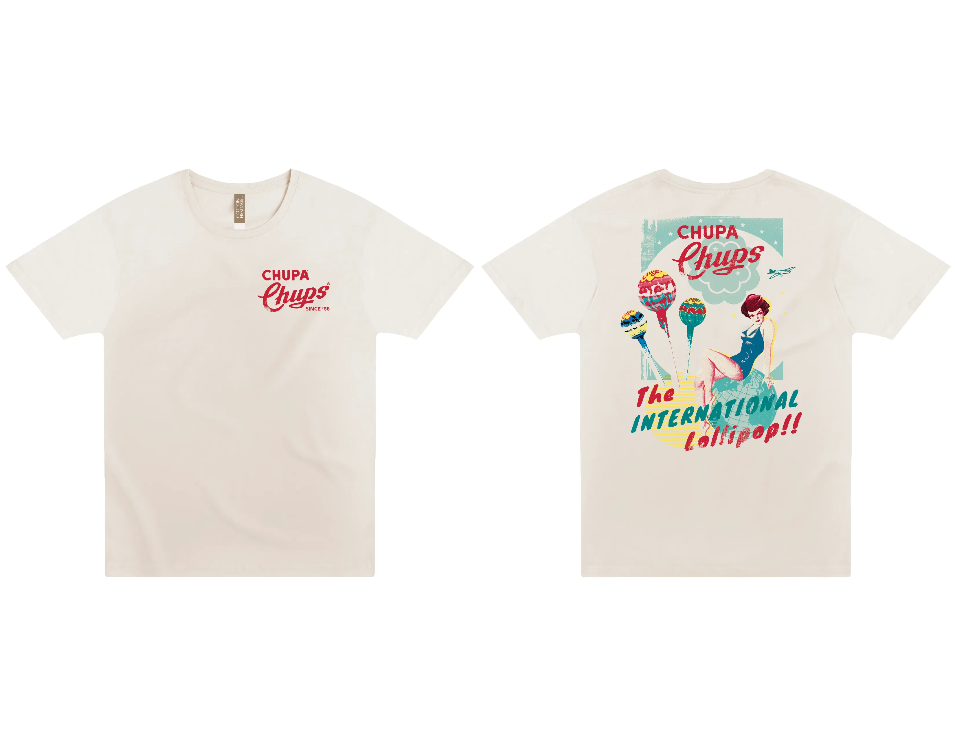 Chupa Chups Vintage International Lollipop Pin-Up Tee