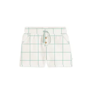 CONFETTI KIDZ COMFY SHORTS - SAGE GRID