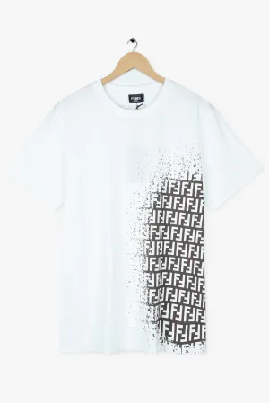 FENDI IKAT-EFFECT FF MOTIF TEE