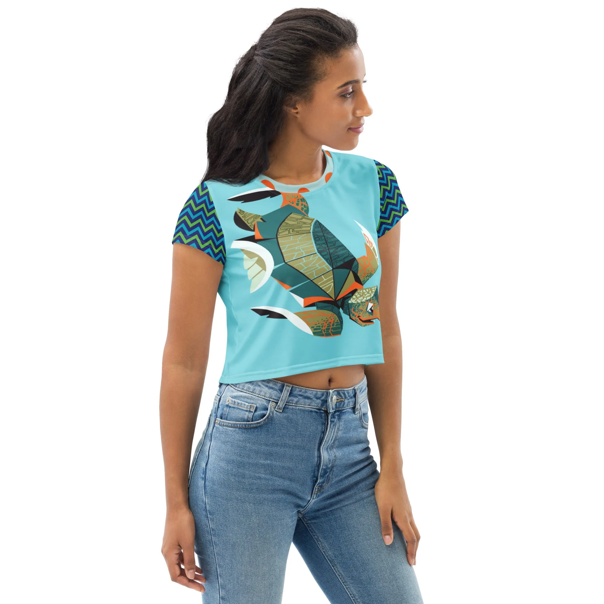 Galapagos AOP Crop Tee