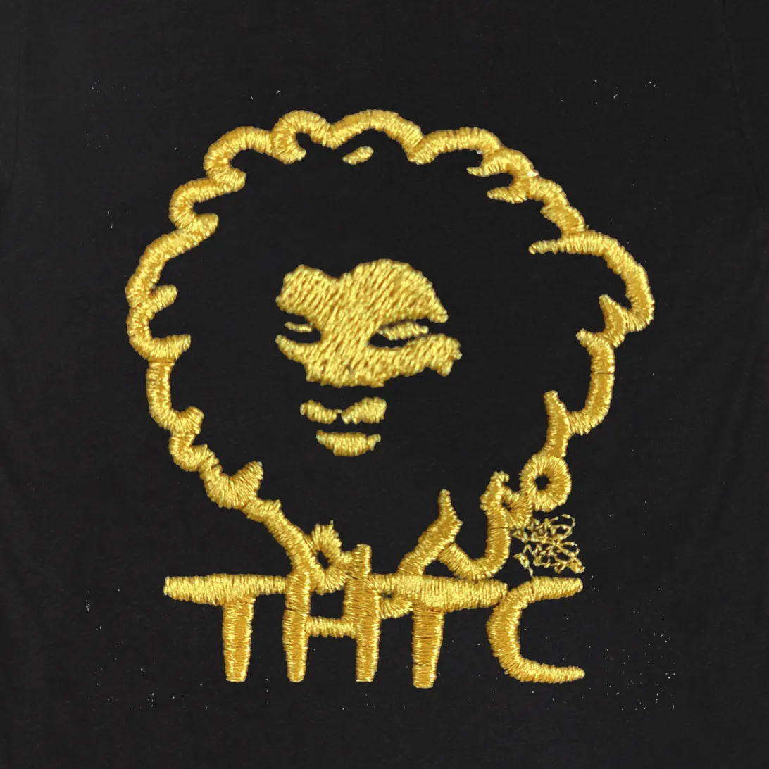 Gold Lion embroidery Hemp T-Shirt (Premium Weight)