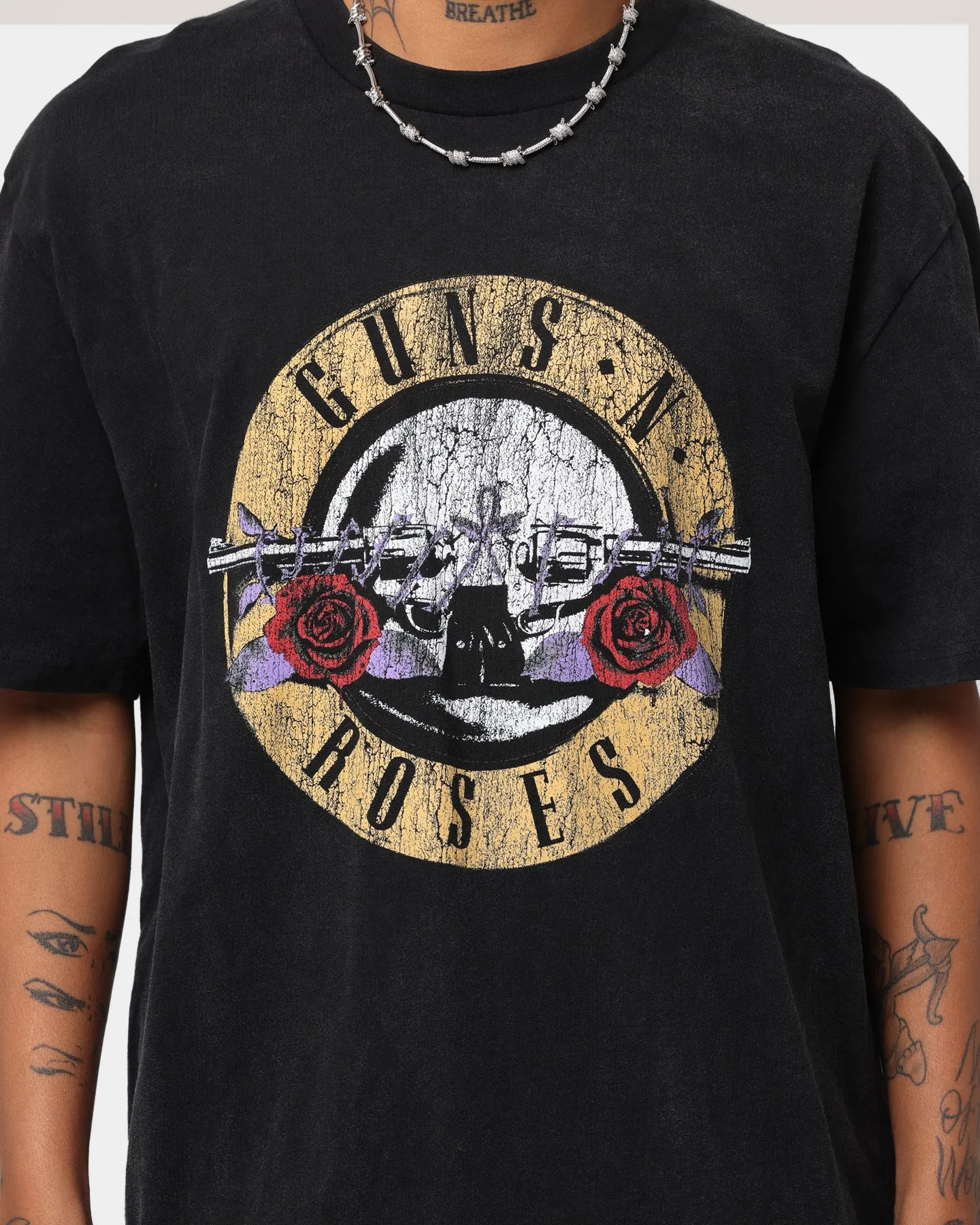 Guns N Roses Gunners Vintage T-Shirt Black Wash