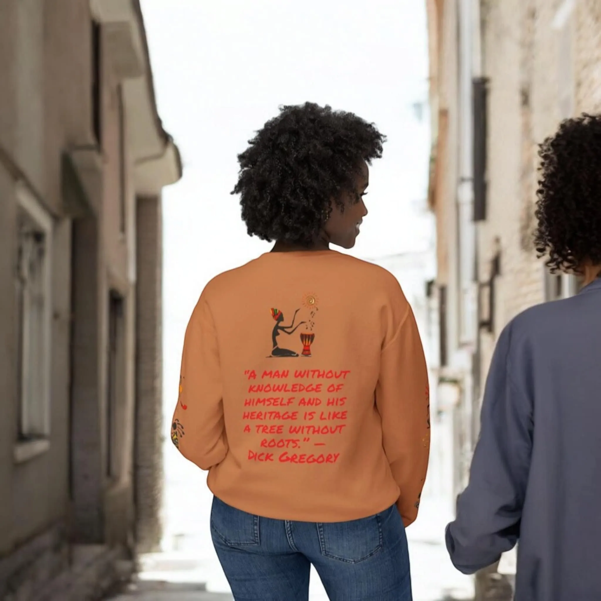 Handcrafted Afro Music Cartoon Graphic Unisex Ethnic Sweatshirt