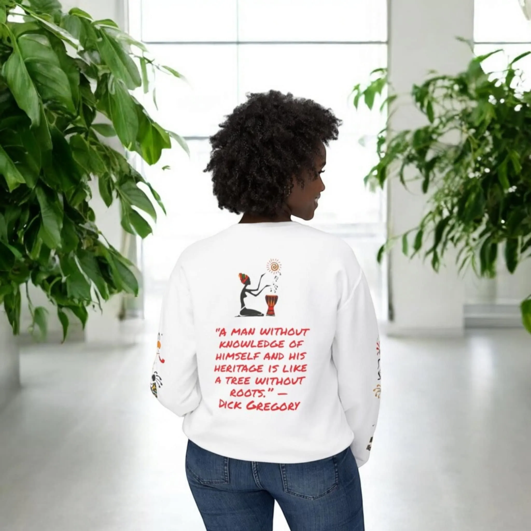 Handcrafted Afro Music Cartoon Graphic Unisex Ethnic Sweatshirt