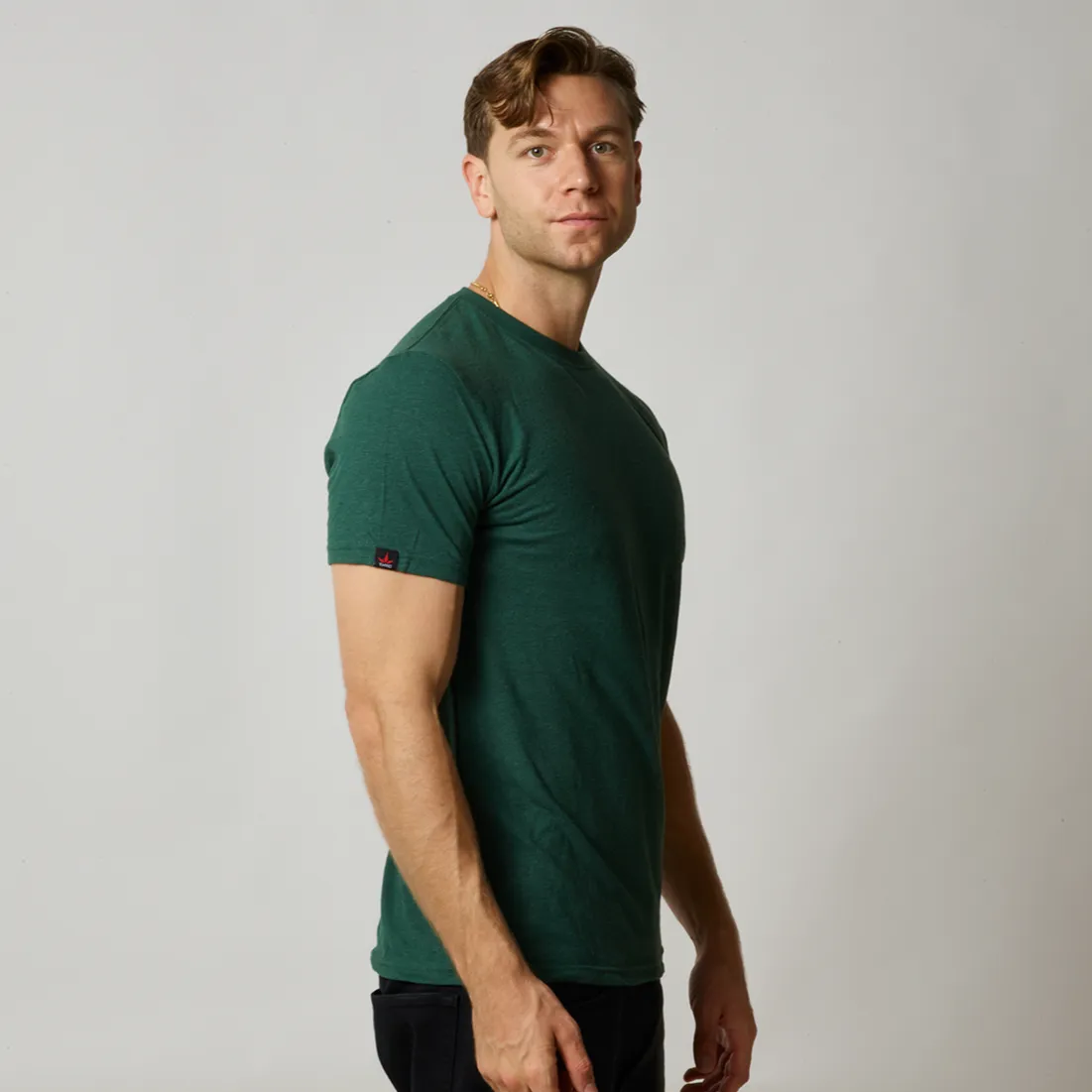 Hemp Originals T-Shirt Bottle Green (Premium Weight)