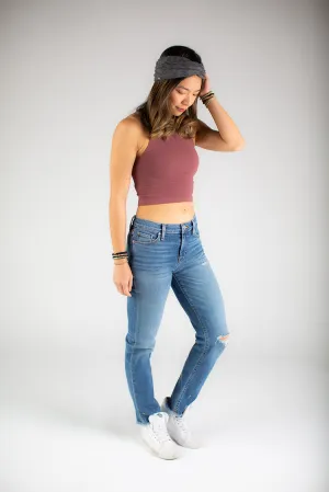 Hudson Nico Midrise Crop Straight Denim