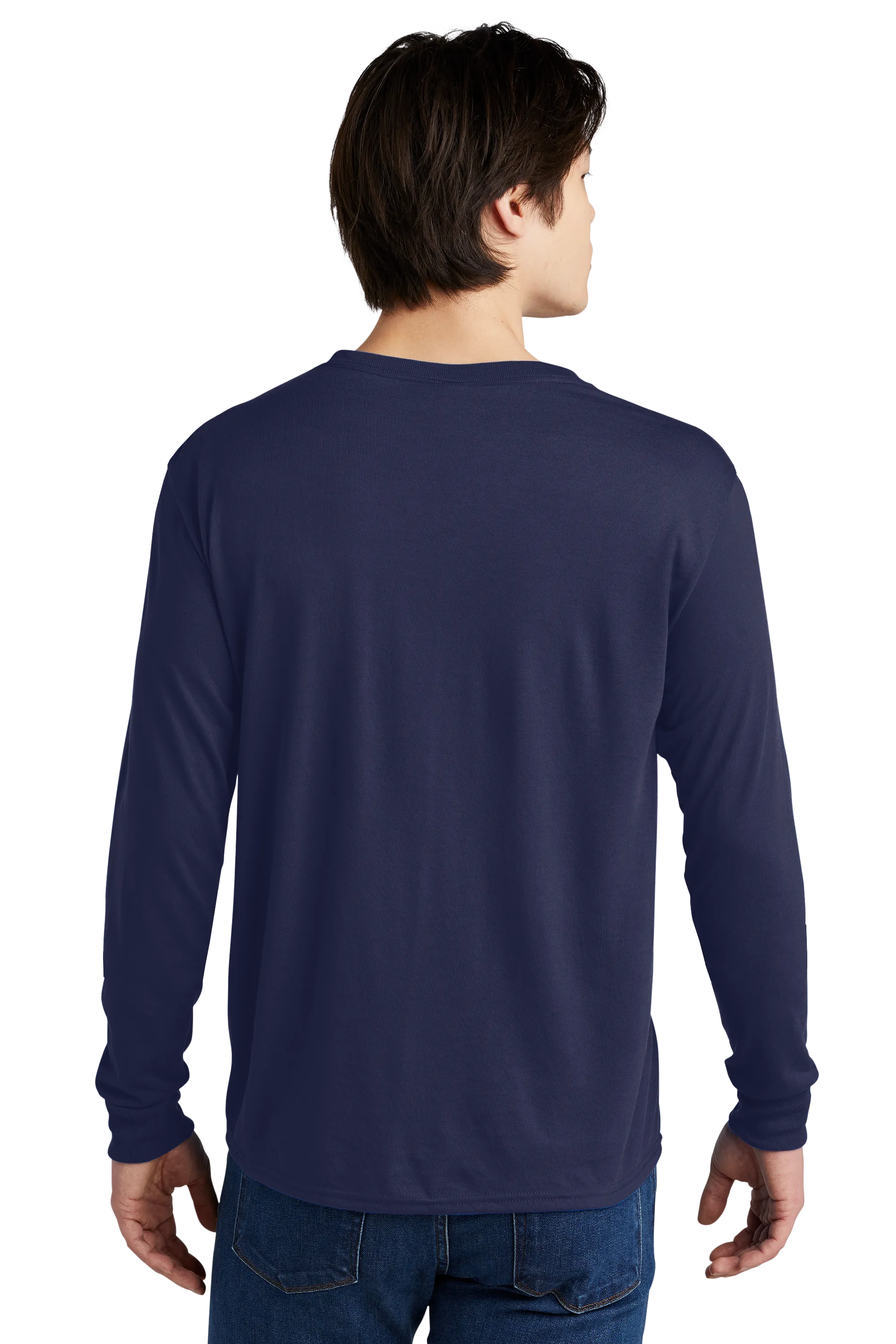 Jerzees® Dri-Power® 100% Polyester Long Sleeve T-Shirt - J. Navy