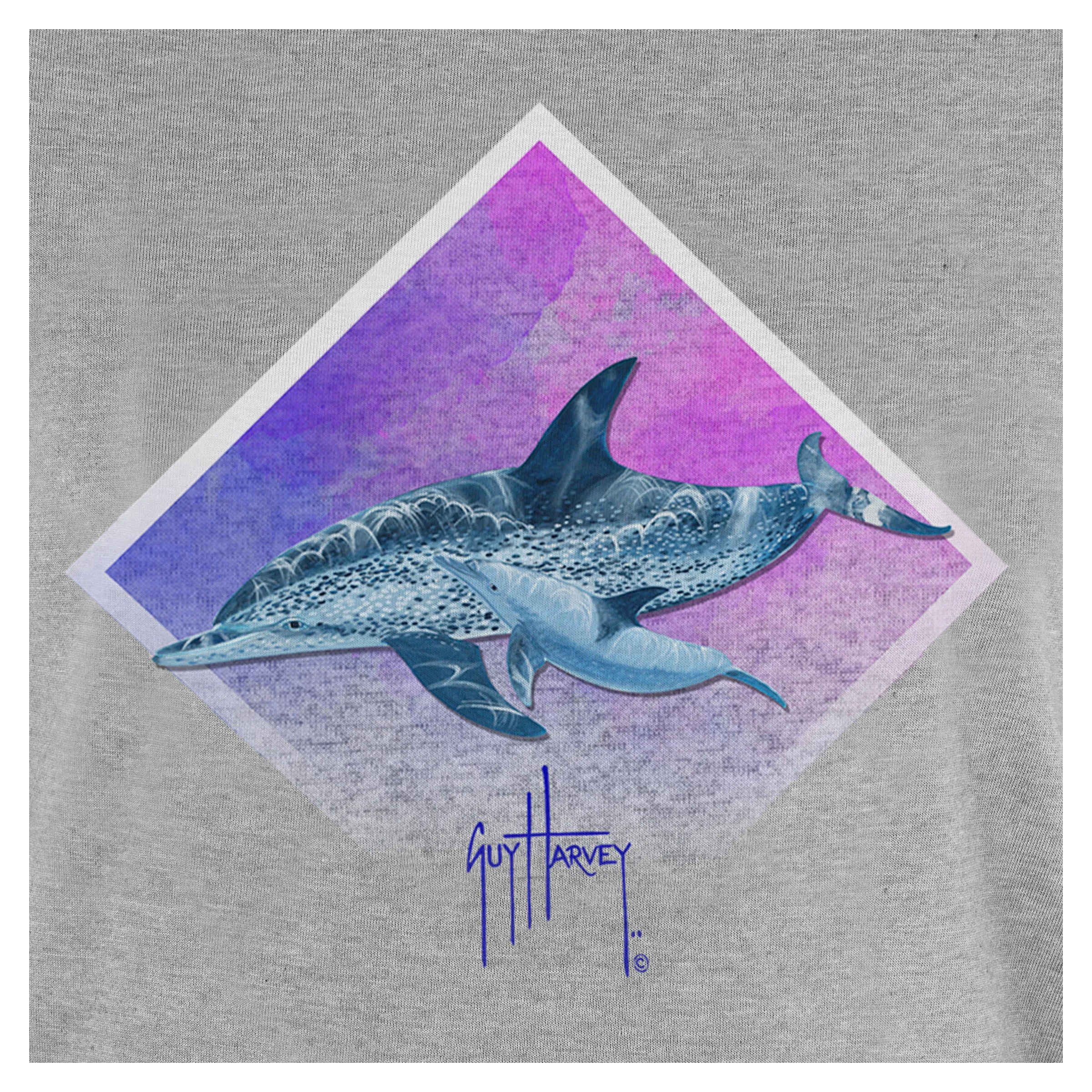 Ladies Dolphin Paradise Short Sleeve Grey T-Shirt