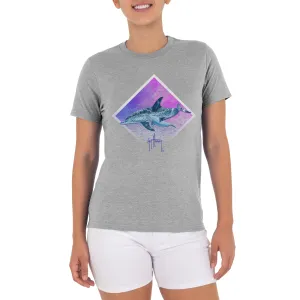 Ladies Dolphin Paradise Short Sleeve Grey T-Shirt