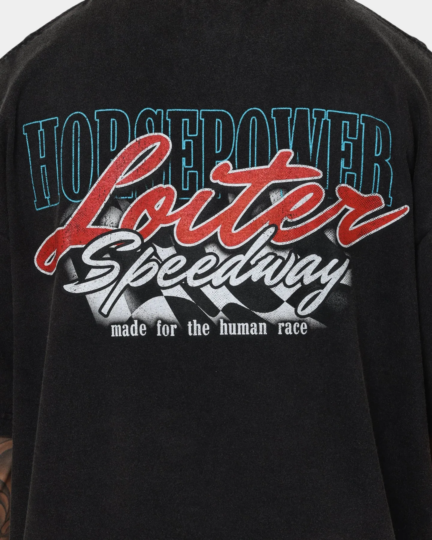 Loiter Speedway Vintage T-Shirt Vintage Black