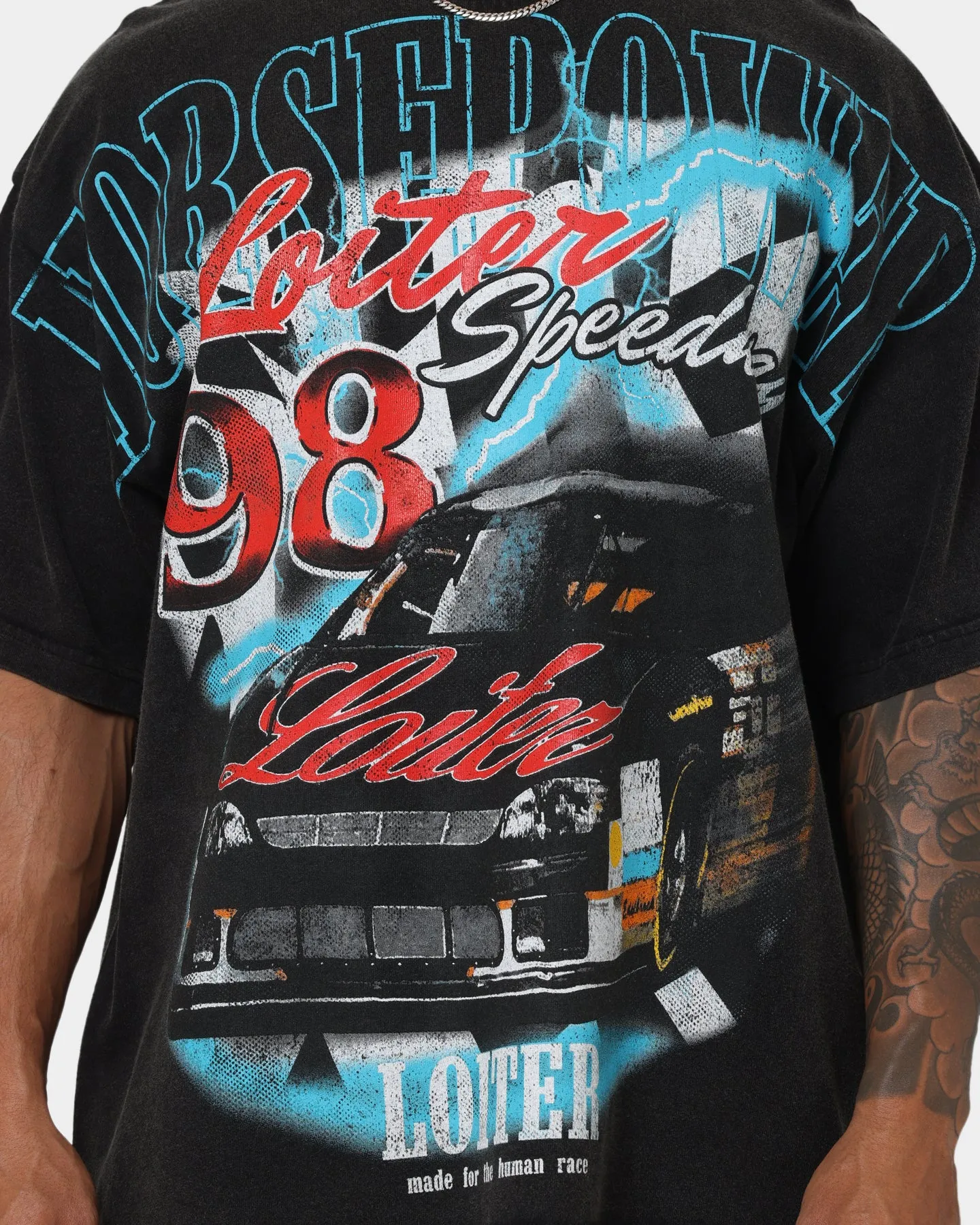 Loiter Speedway Vintage T-Shirt Vintage Black