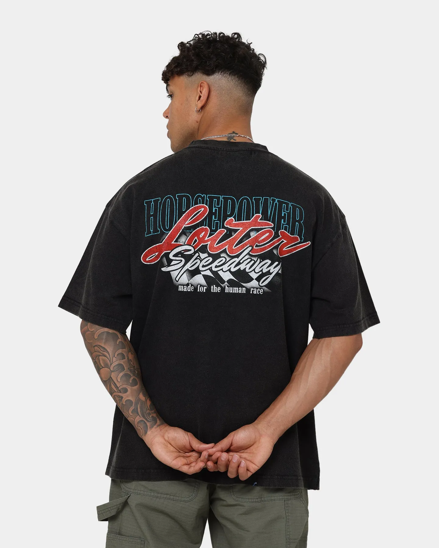 Loiter Speedway Vintage T-Shirt Vintage Black