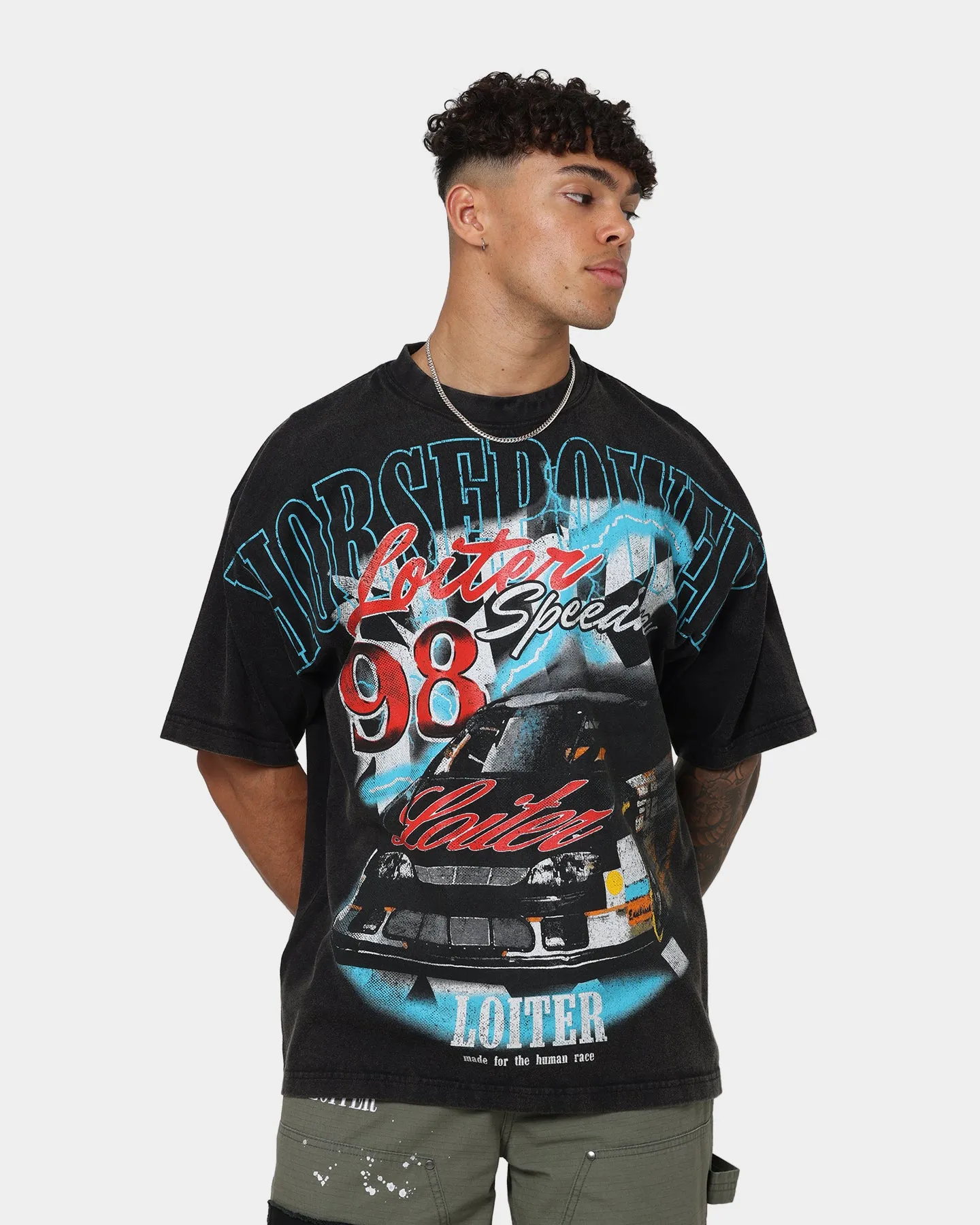 Loiter Speedway Vintage T-Shirt Vintage Black