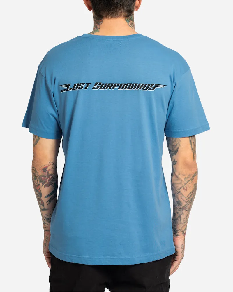 Lost Surfboards Tee-Coastal Blue