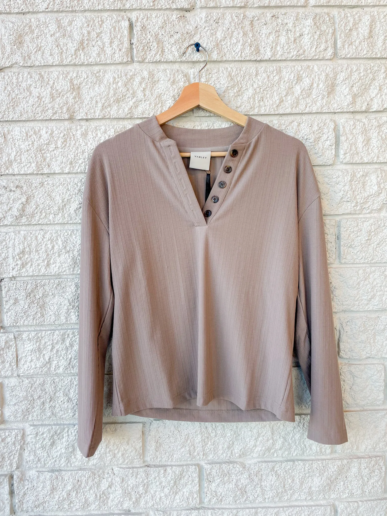 Lottie Long Sleeve Placket Tee