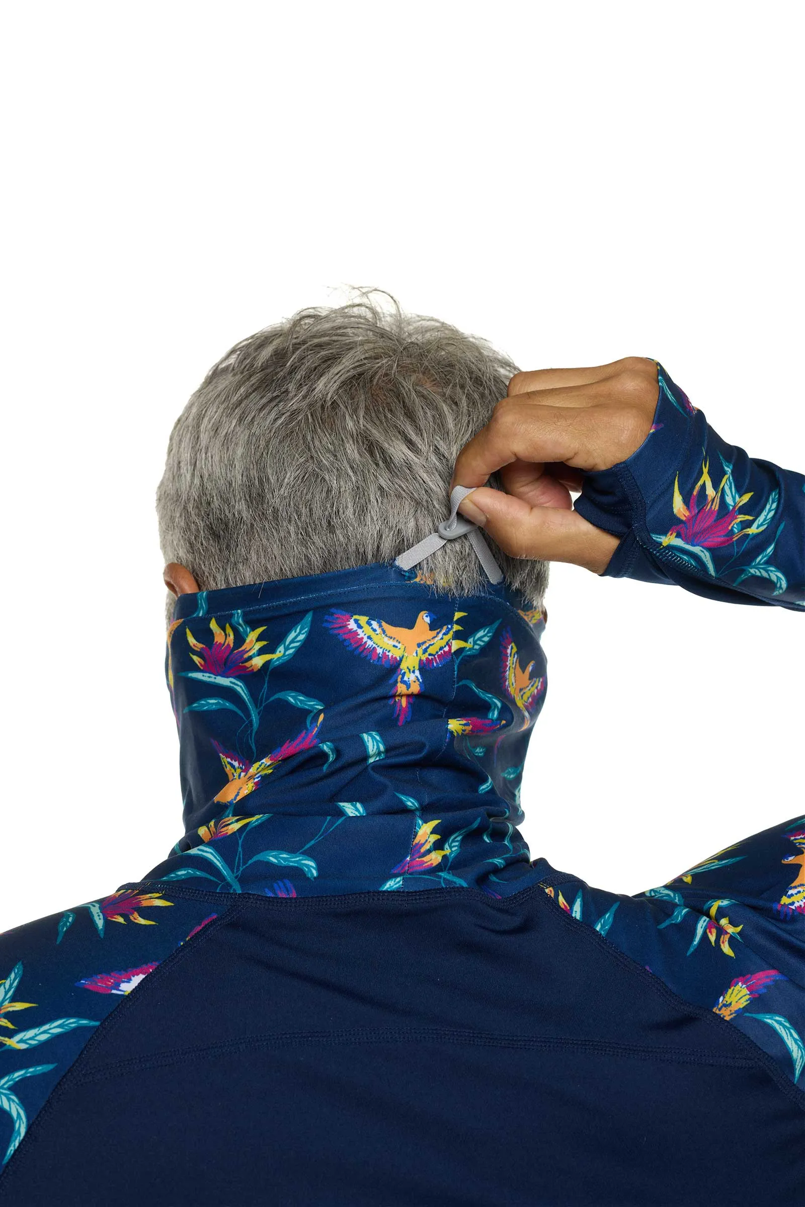 Men's Andros Fishing Tee | Navy Birds of Paradise