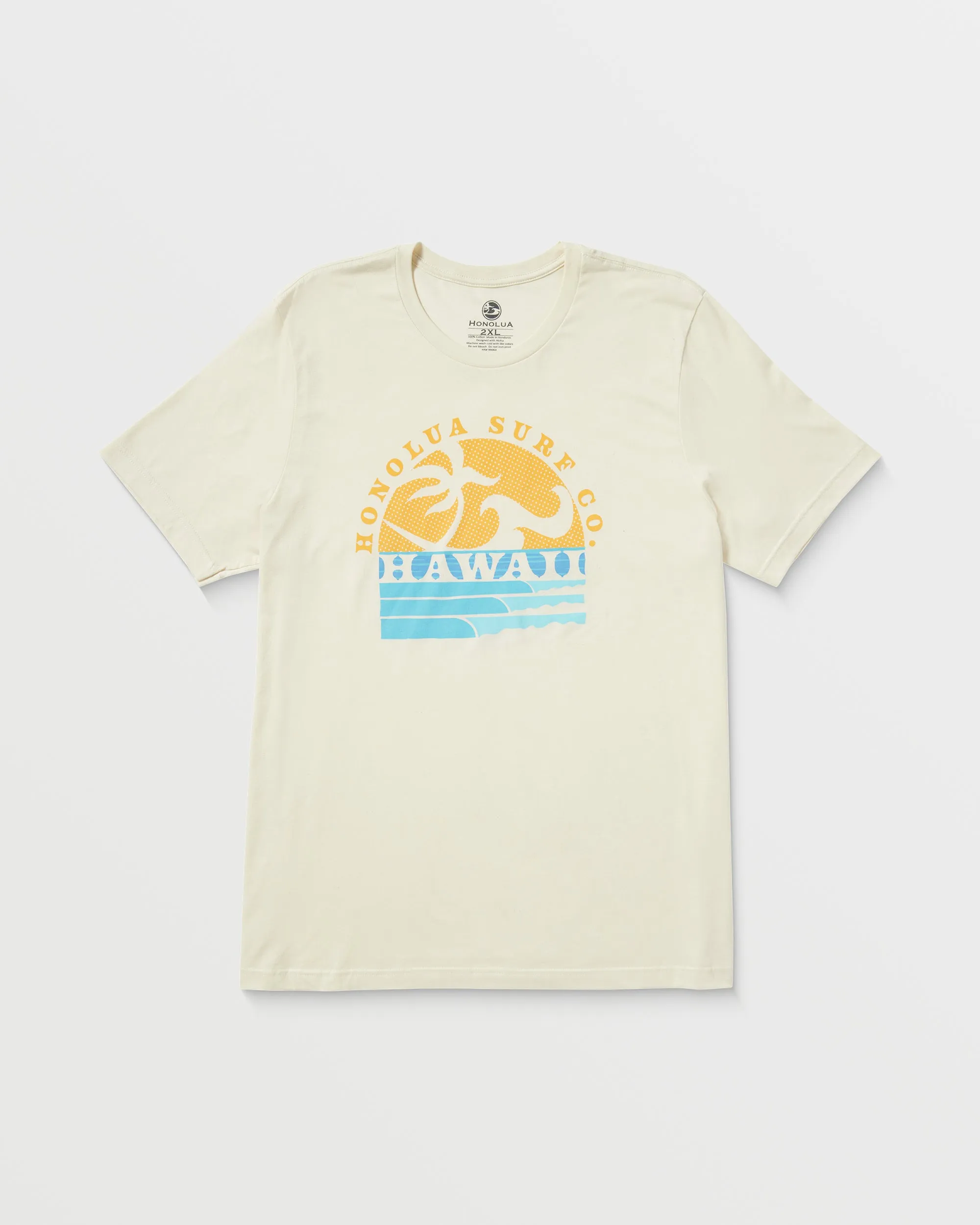 Mens Bay Paint Short Sleeve Tee - Cream