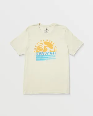 Mens Bay Paint Short Sleeve Tee - Cream