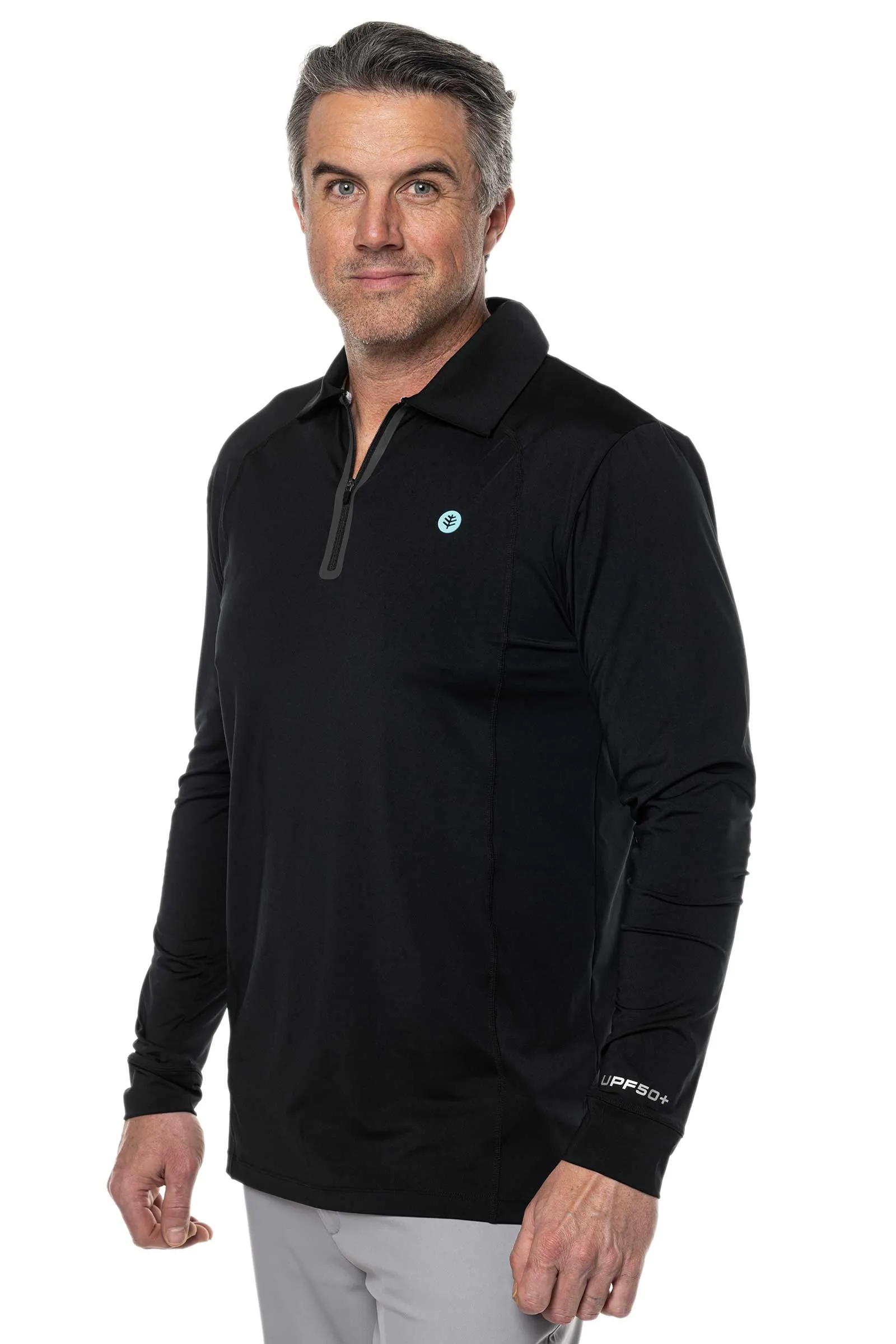 Men's Drive Golf Long Sleeve Polo | Black