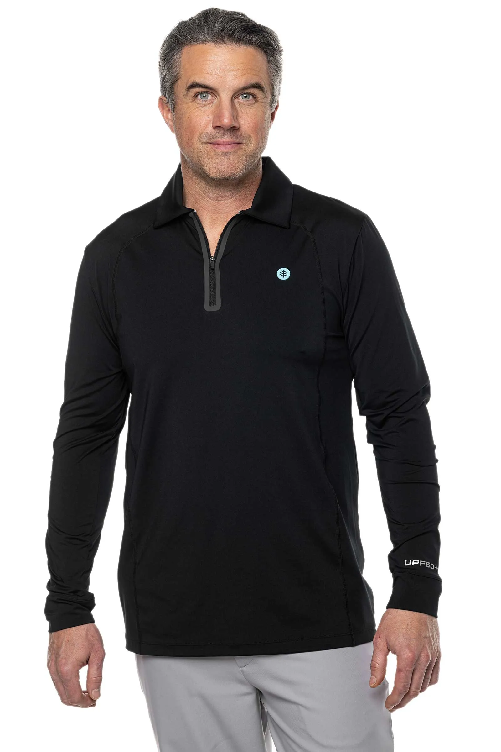 Men's Drive Golf Long Sleeve Polo | Black