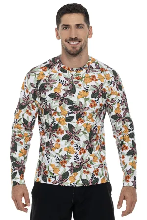 Men's Hightide Long Sleeve Swim Shirt  |  Apricot Crush Floral Paradise