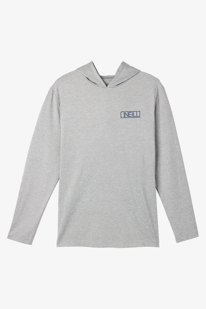 O'Neill Trvlr UPF Hooded L/S Tee-Heather Grey 3