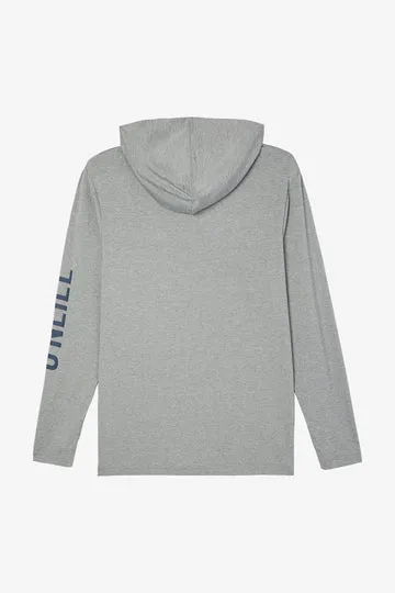 O'Neill TRVLR UPF Hooded L/S Tee-Heather Grey