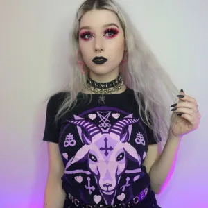 Pastel Goat Baphomet Graphic Tee