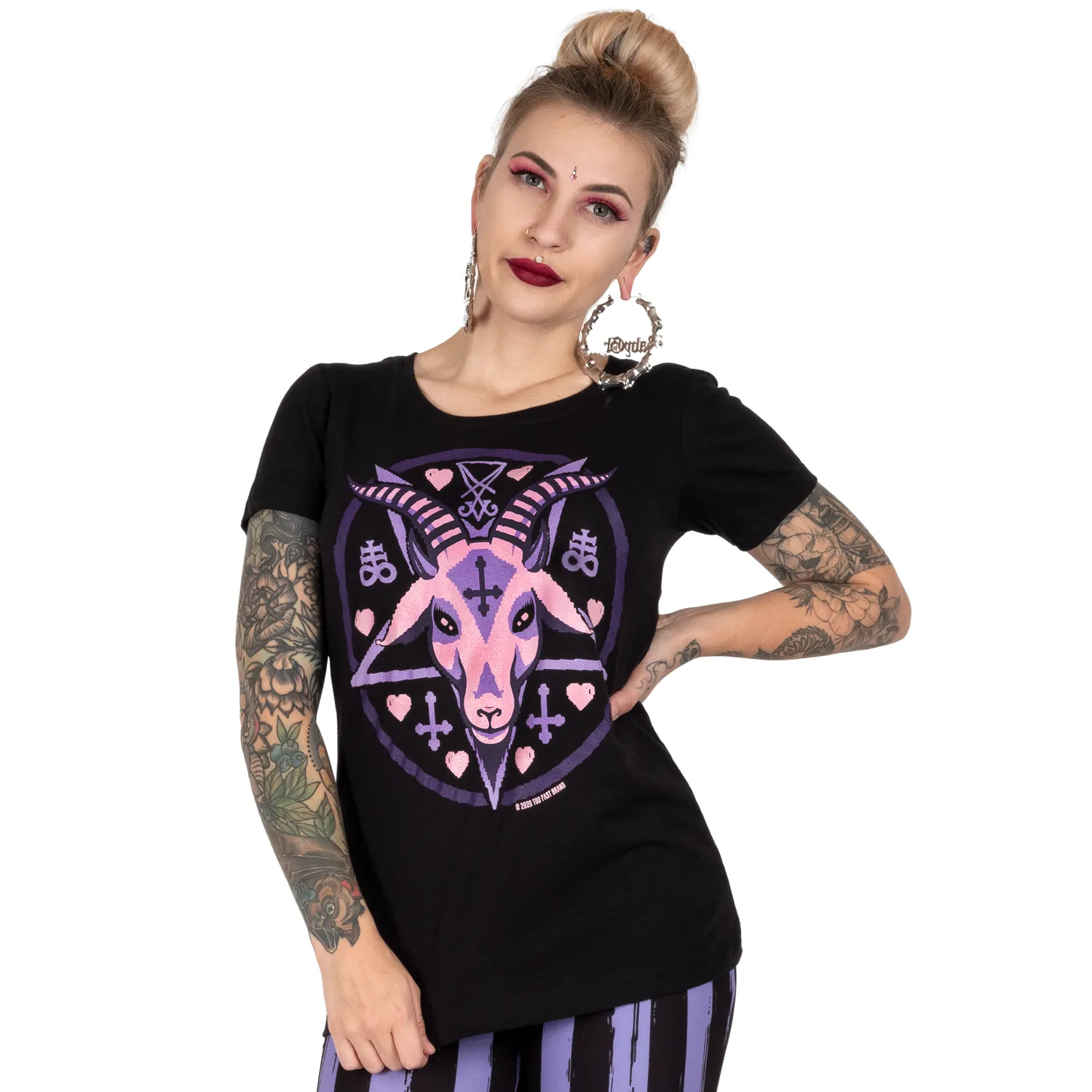 Pastel Goat Baphomet Graphic Tee