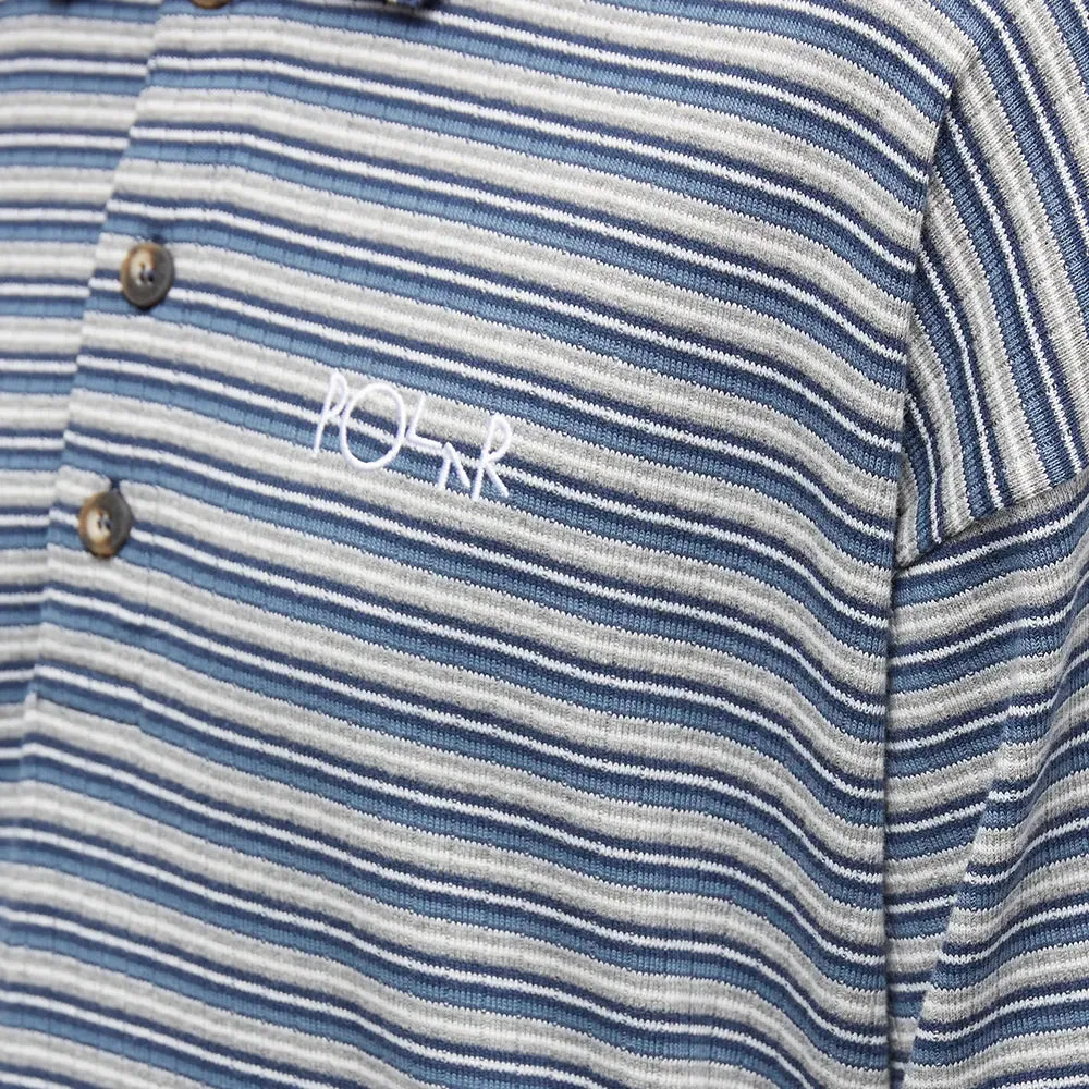 Polar - Stripe Polo L/s - Navy