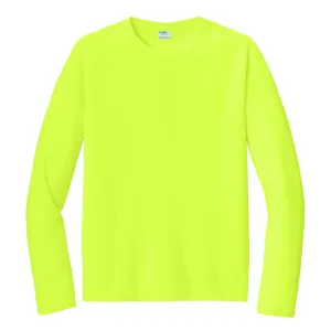 Port & Company® Long Sleeve Performance Tee - Neon Yellow