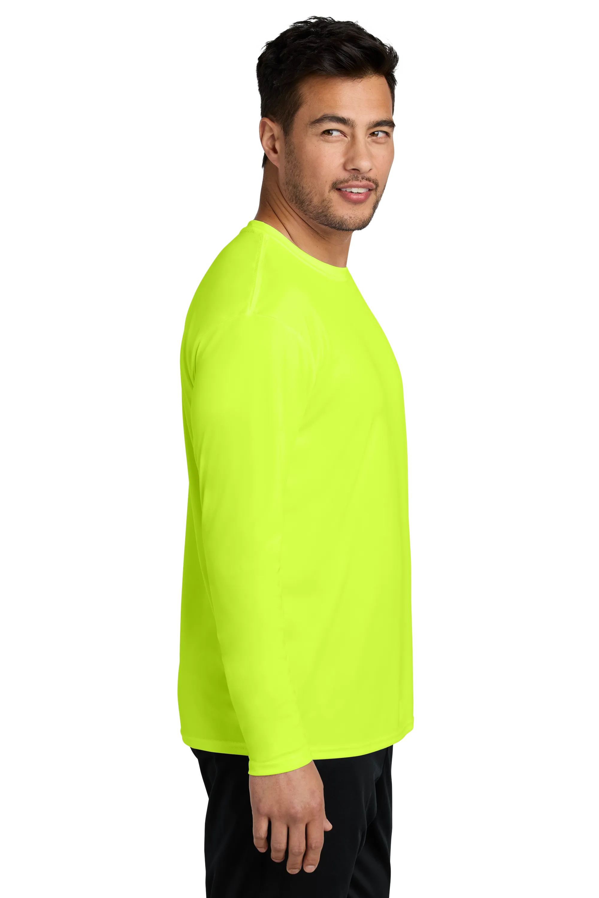 Port & Company® Long Sleeve Performance Tee - Neon Yellow