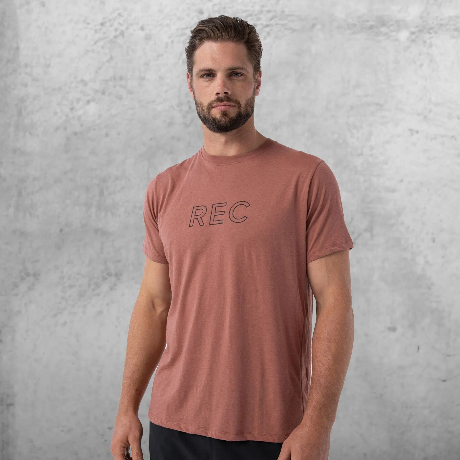 REC GEN - Men's Edge Oxy Tee - Terracotta