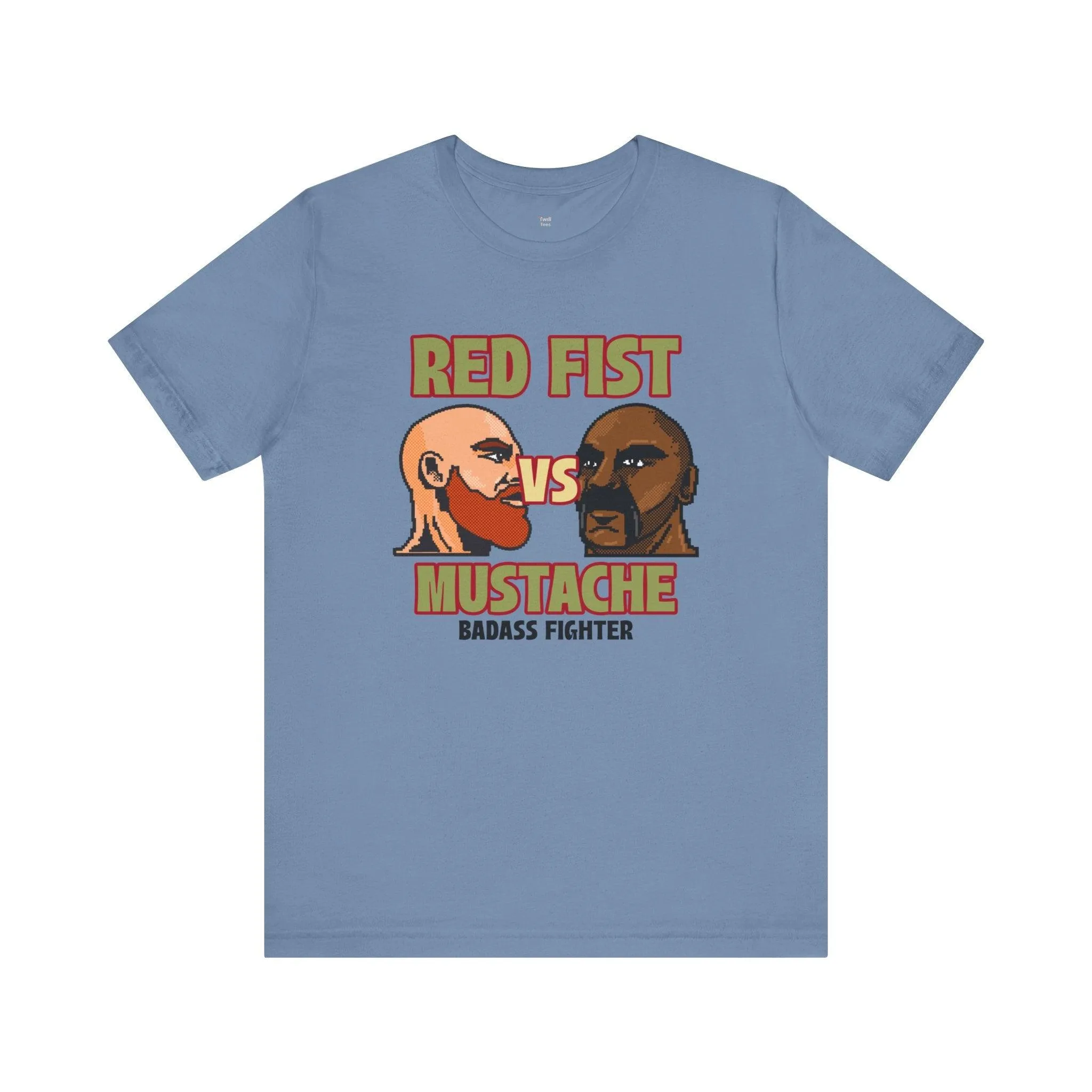 Retro Gaming Red Fist vs Mustache T Shirt