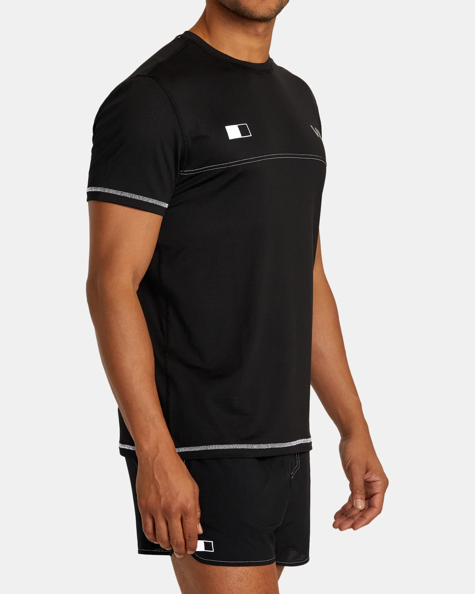 RVCA Runner Technical Short Sleeve Top - Black 2