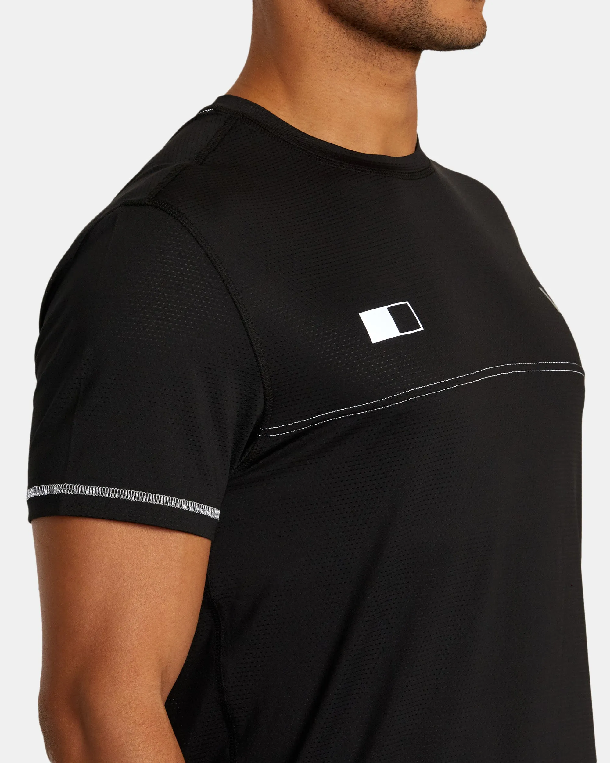 RVCA Runner Technical Short Sleeve Top - Black 2