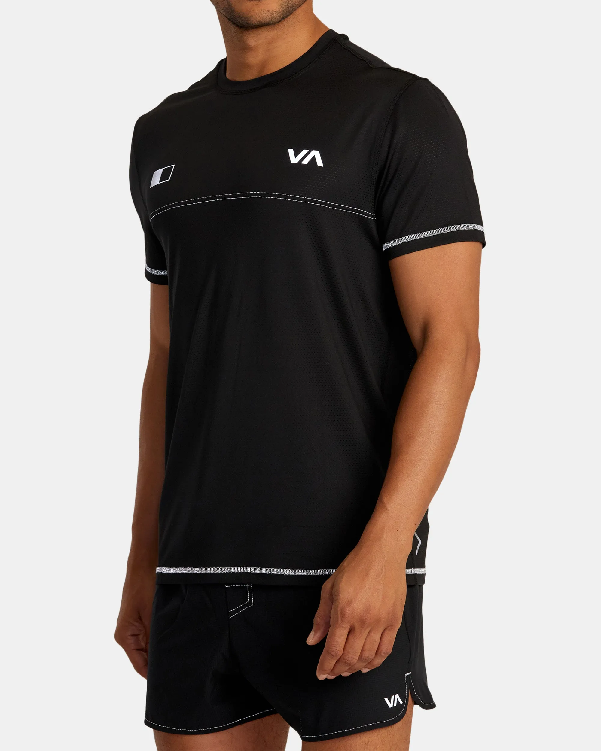 RVCA Runner Technical Short Sleeve Top - Black 2