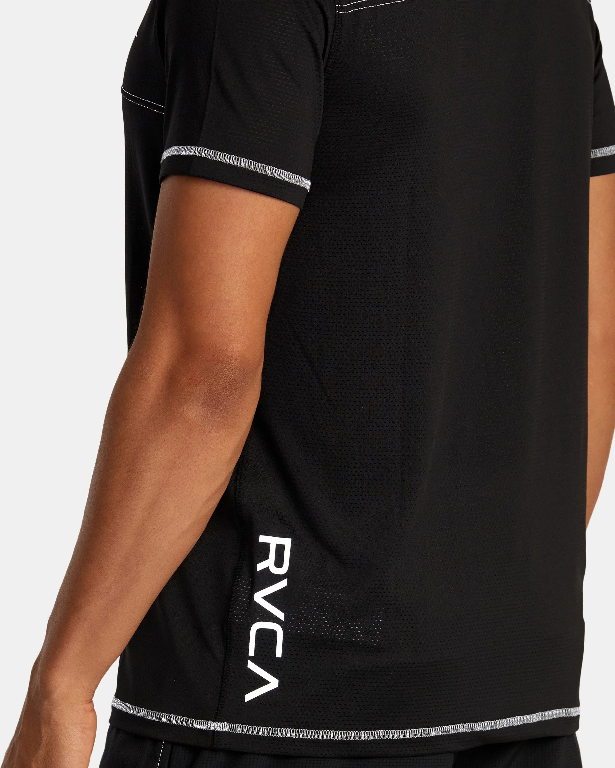 RVCA Runner Technical Short Sleeve Top - Black 2